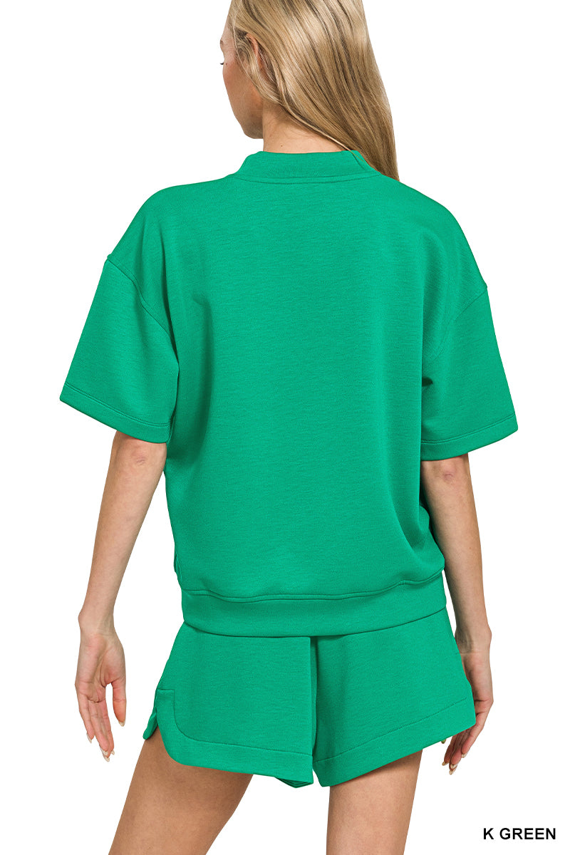 Scuba High Neck Top & Dolphin Shorts Set