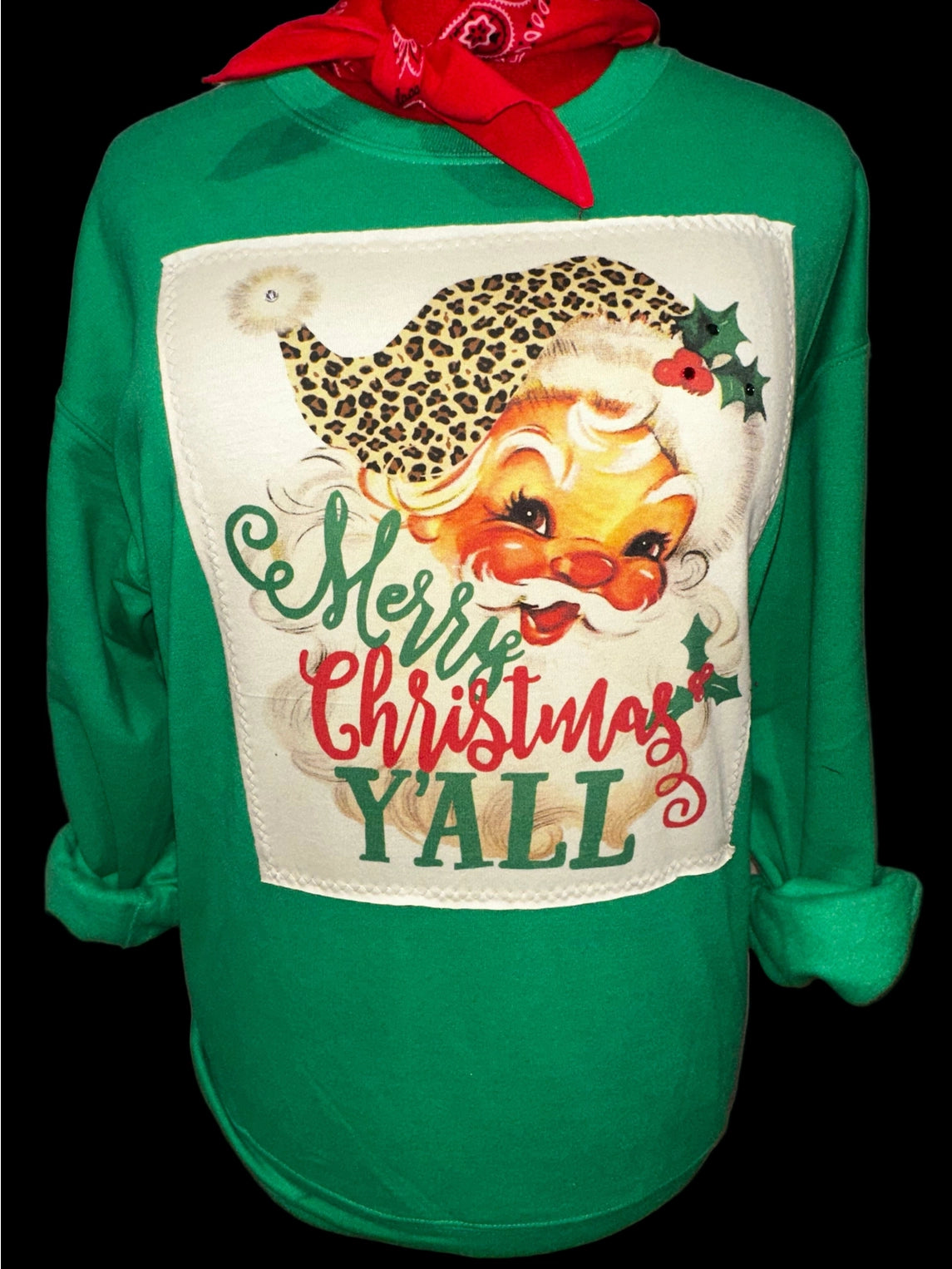 Merry Christmas Y'all Patch Sweatshirt