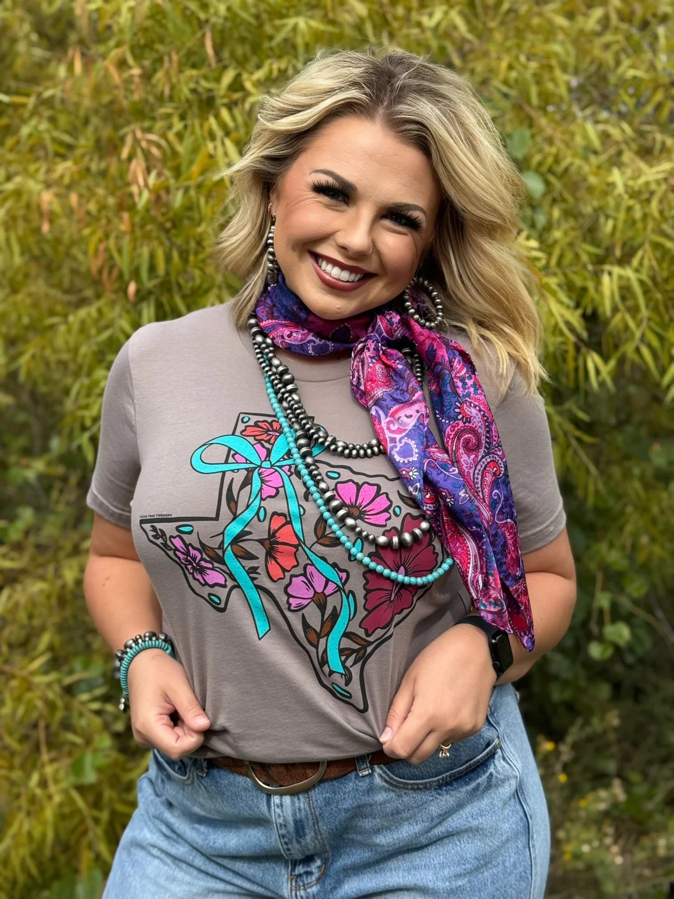LaLa's Floral Texas Tee