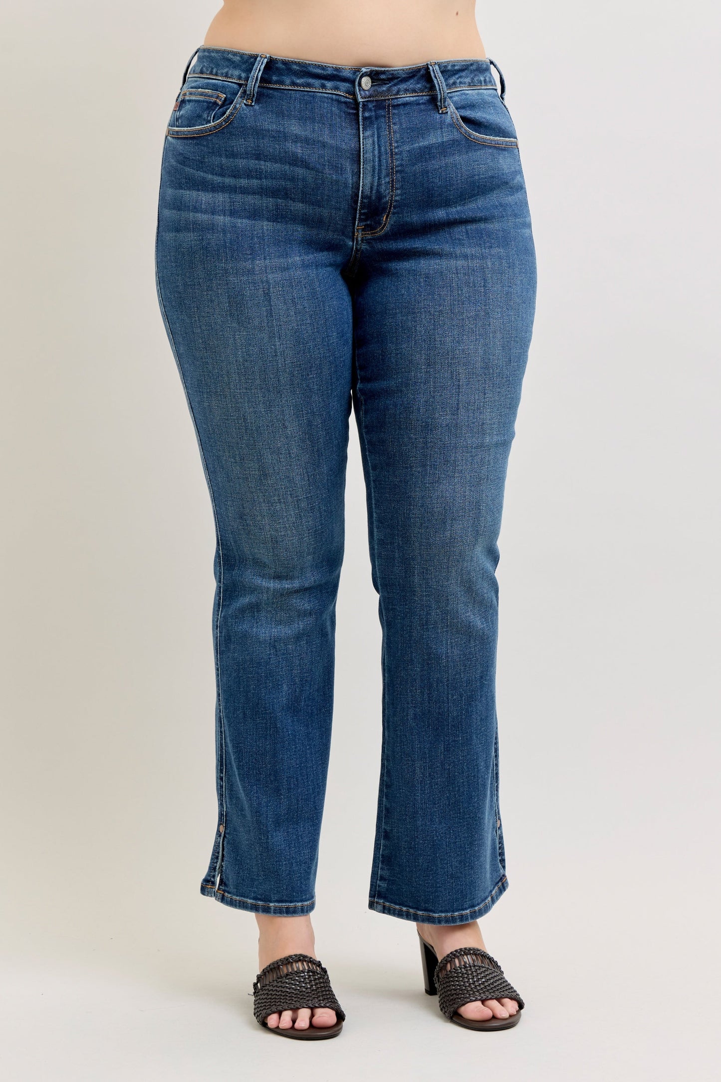 Casey Mid Rise Bootcut with Cell Phone Back Pocket & Slit