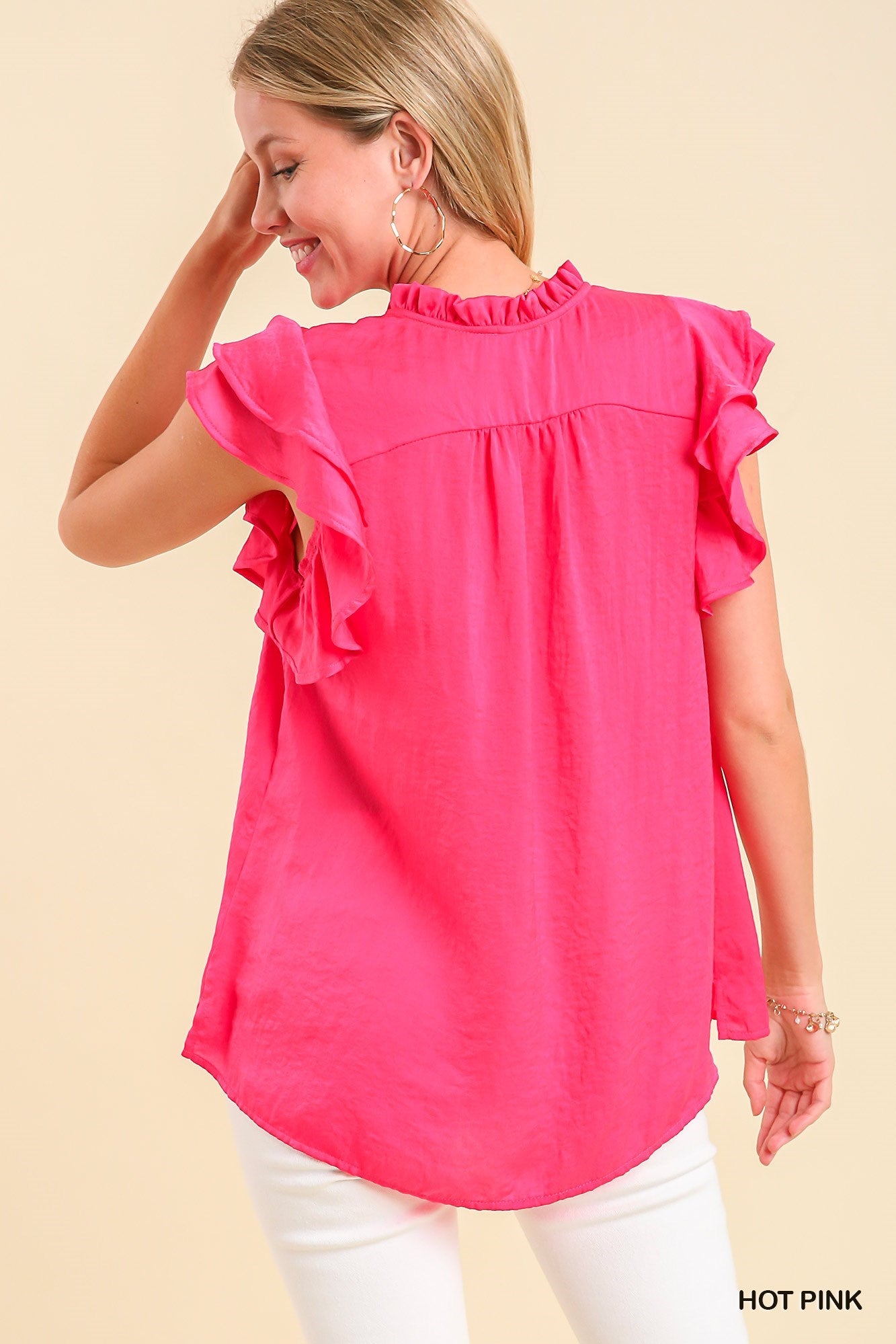 Satin Drawstring Blouse