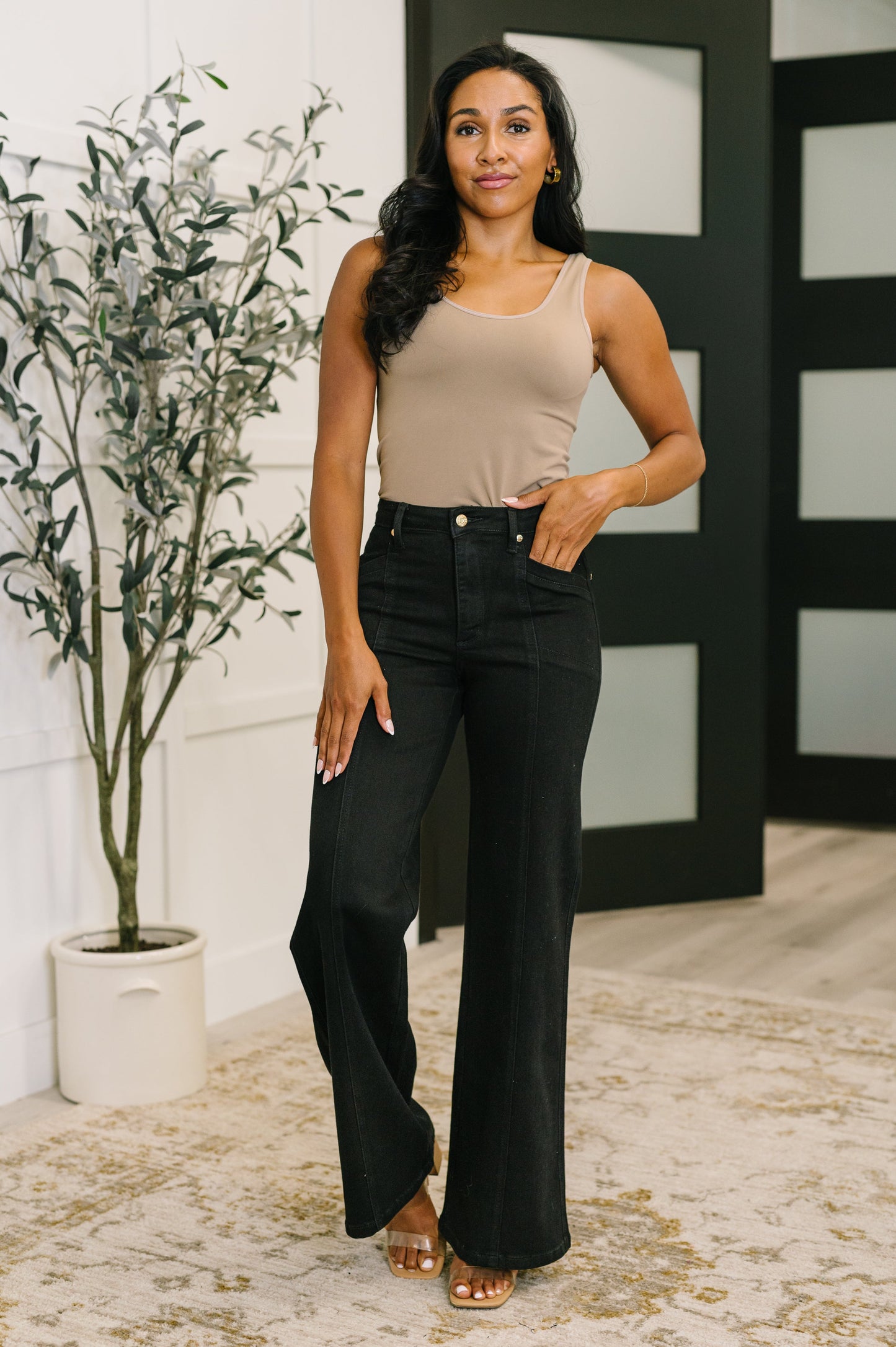 Corinna High Waist Retro Wide