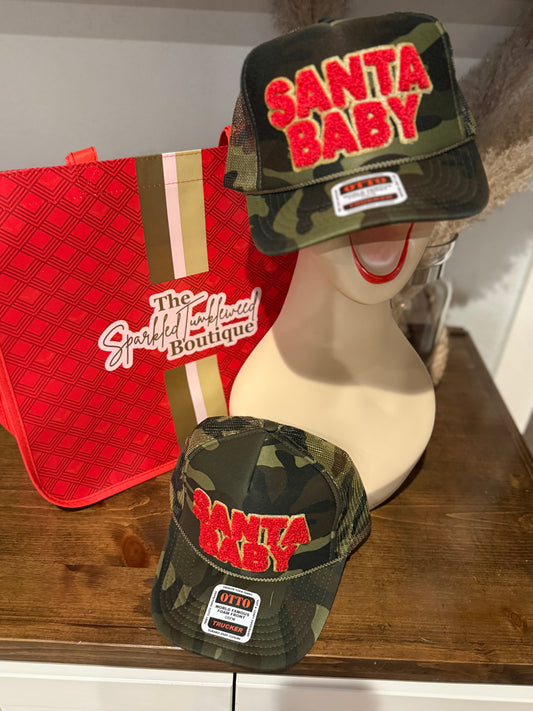 Camo Santa Baby Trucker