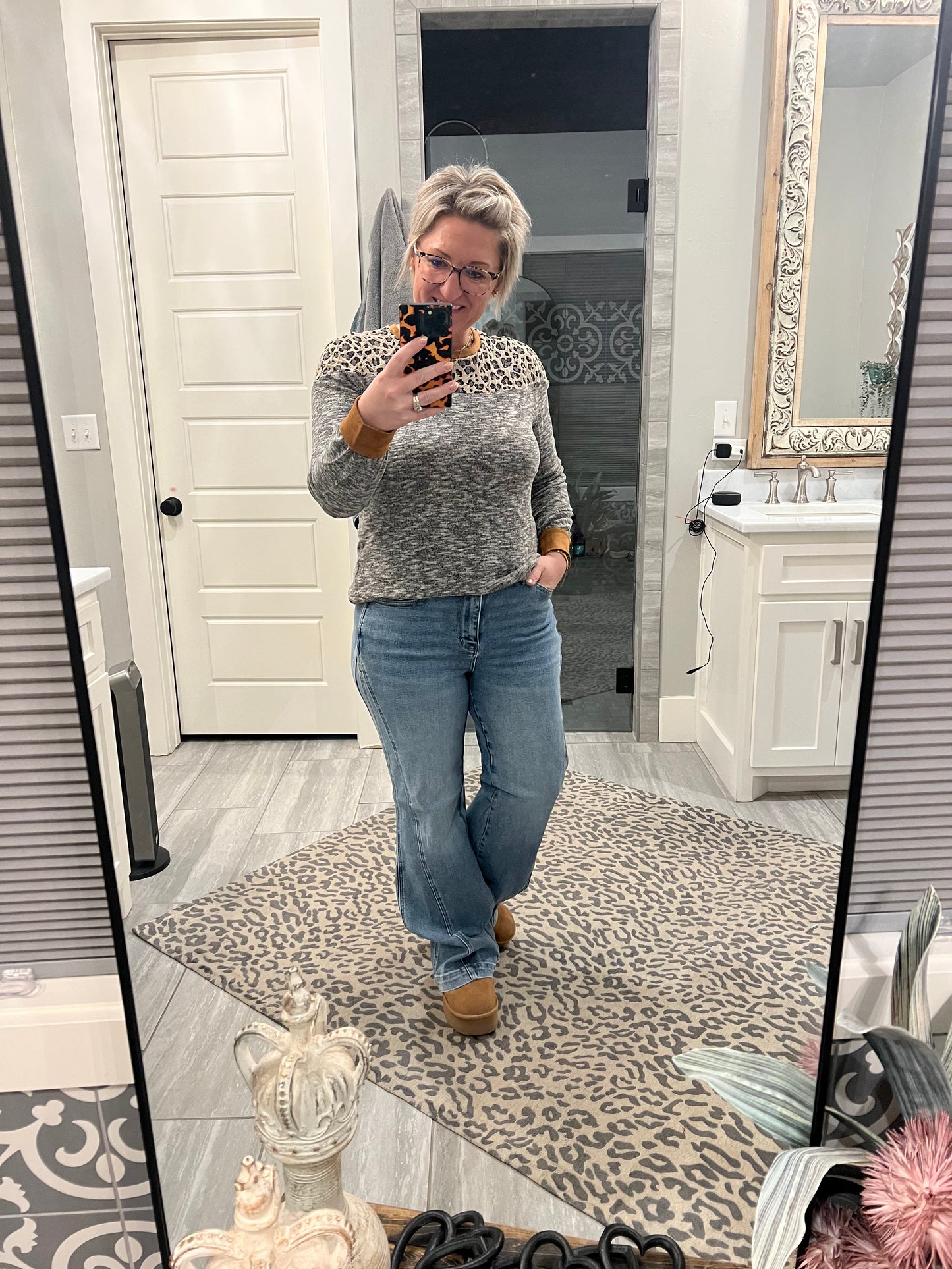 Leopard Sweater Top