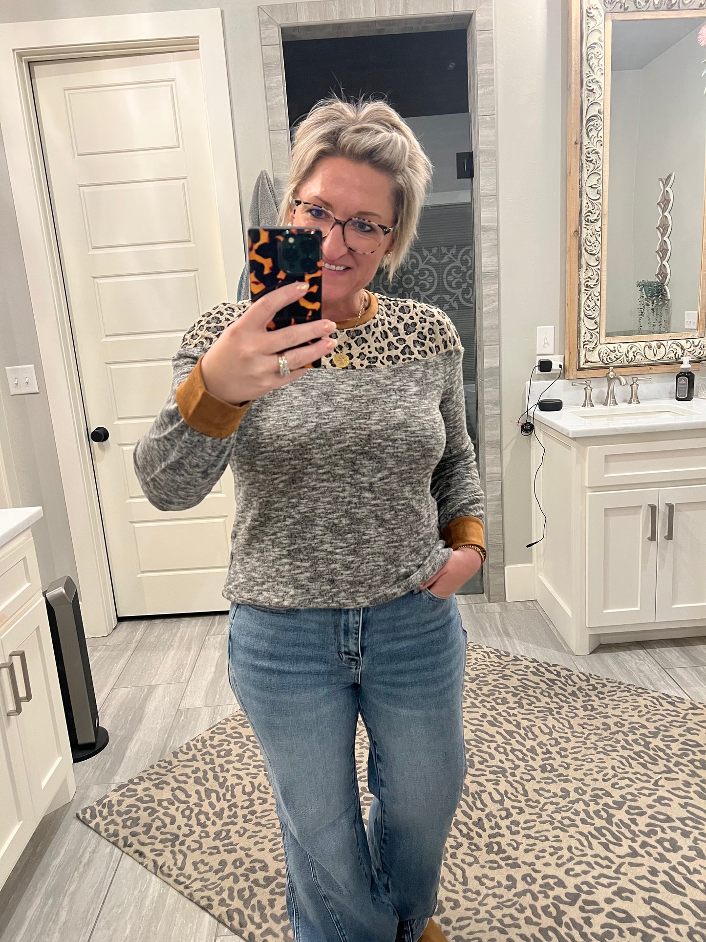 Leopard Sweater Top