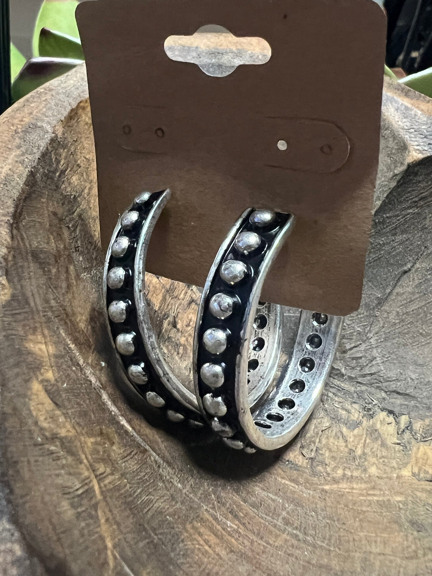 Medal Bubble Hoop Earrings