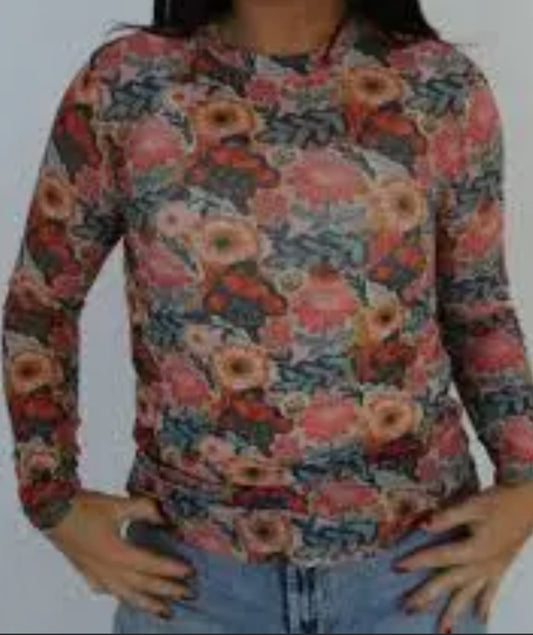 Vintage Poppi Mesh Top