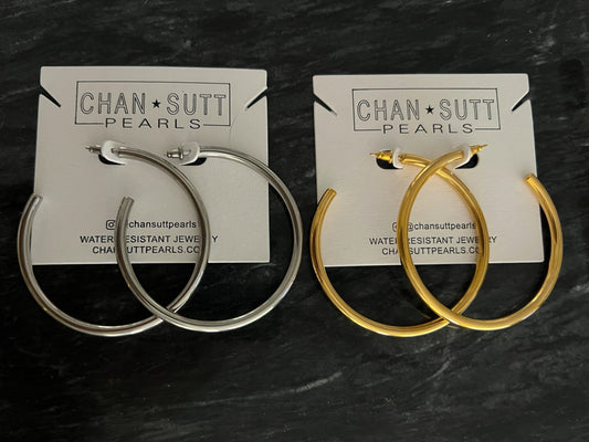 ChanSutt Pearl LARGE HOOPS