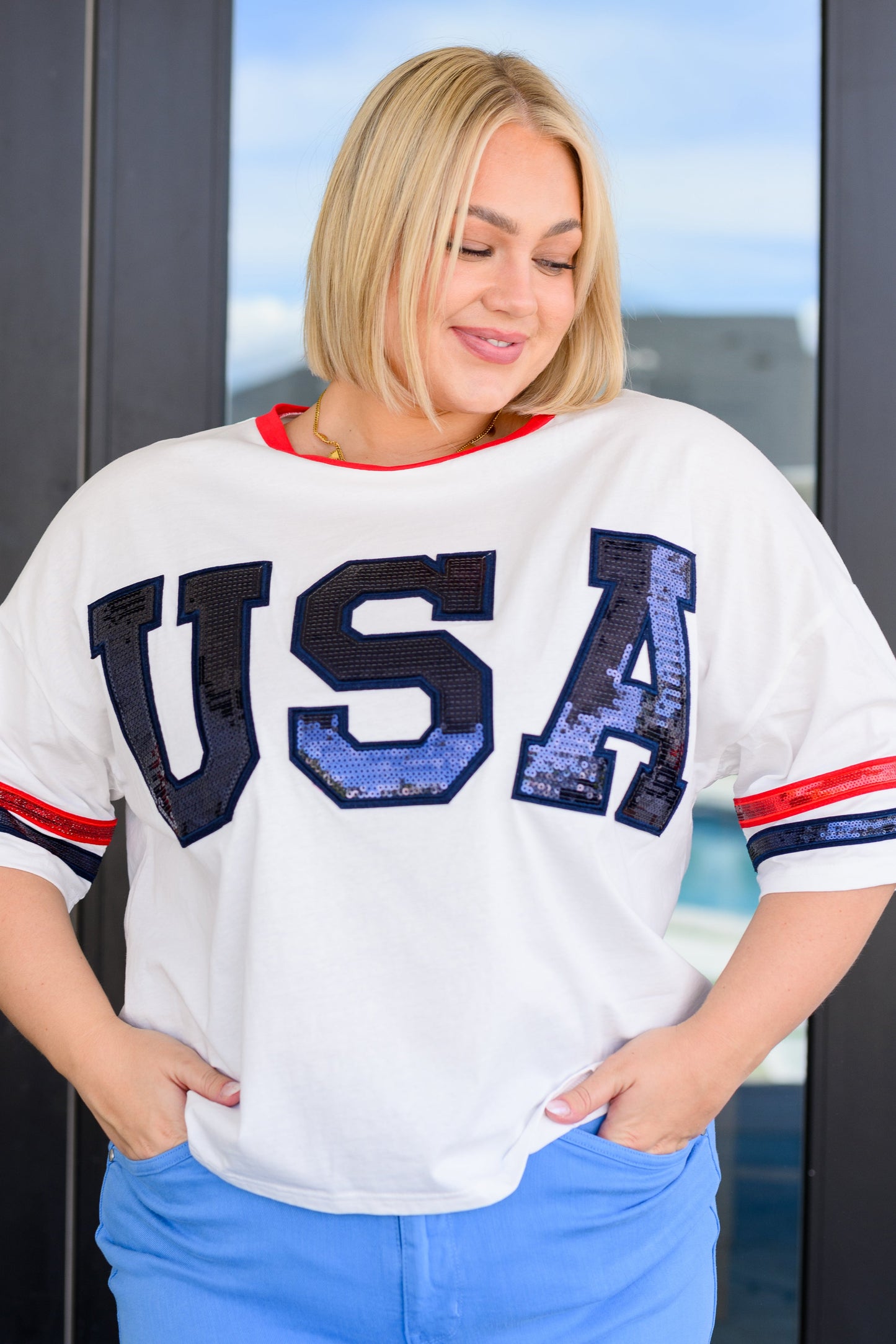Party In The USA Drop Shoulder Top (Copy)