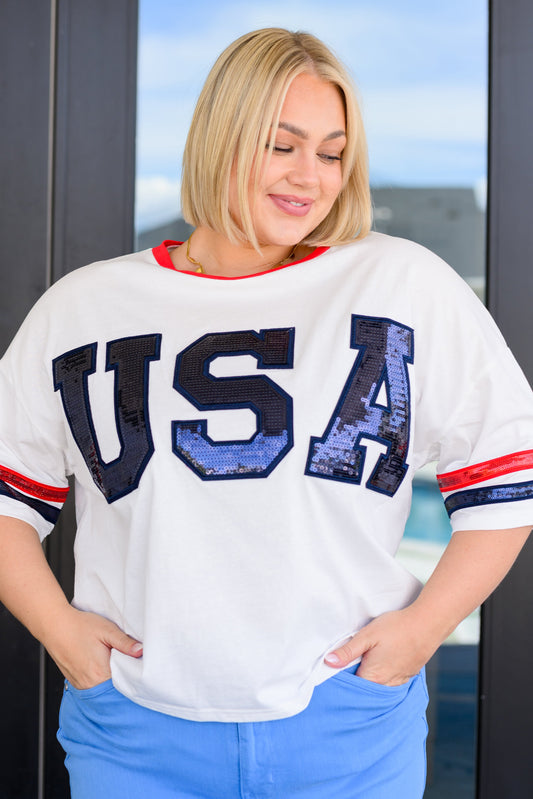 Party In The USA Drop Shoulder Top (Copy)
