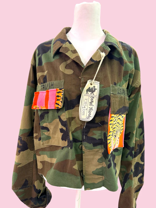 Cropped Camo Tiger Jacket