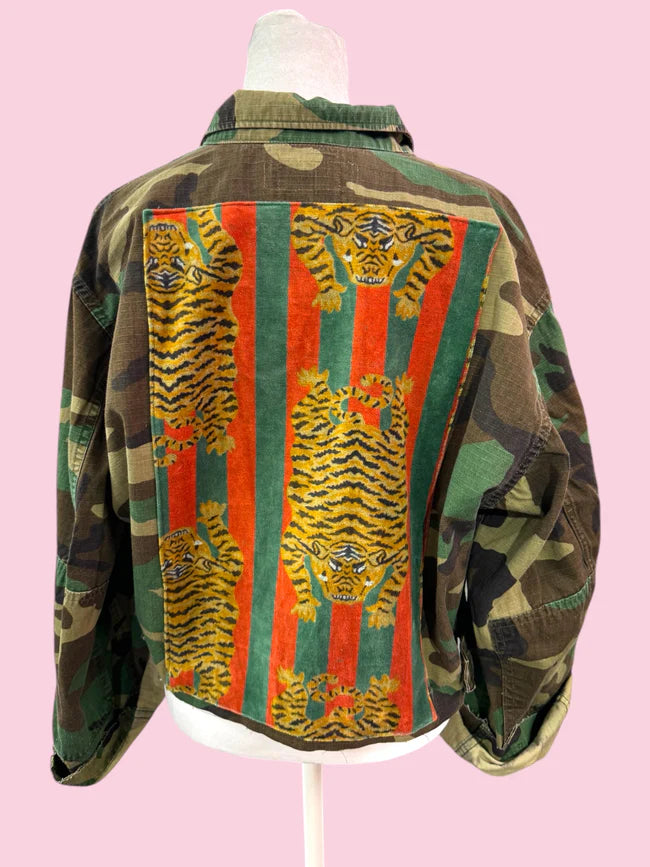 Cropped Camo Tiger Jacket