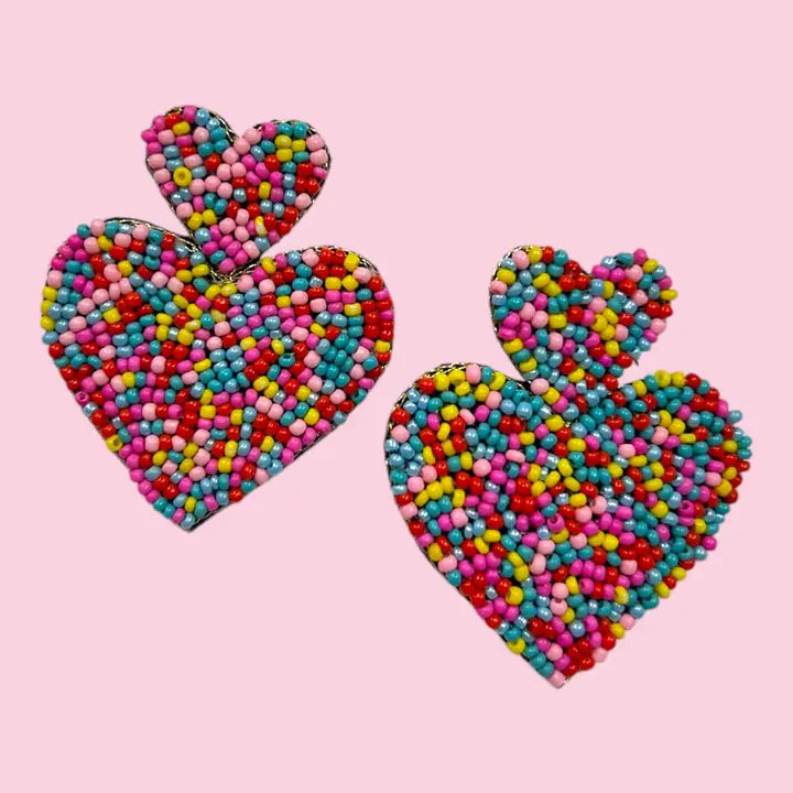 Confetti Heart Earrings