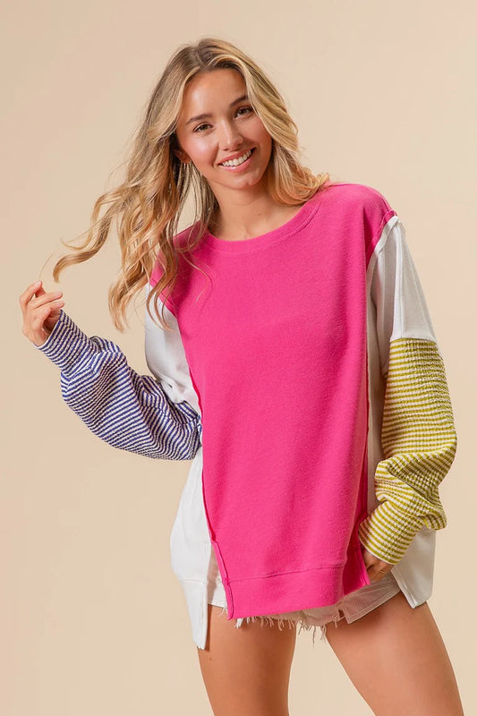 MIX AND MATCH KNIT TOP