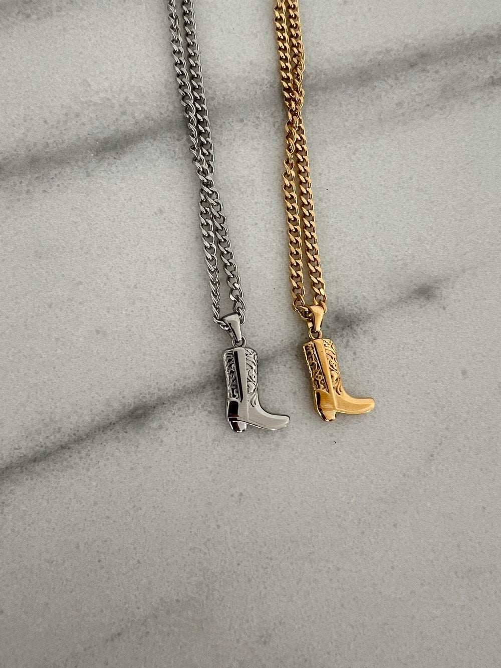 ChanSutt Pearl COWGIRL BOOT NECKLACE