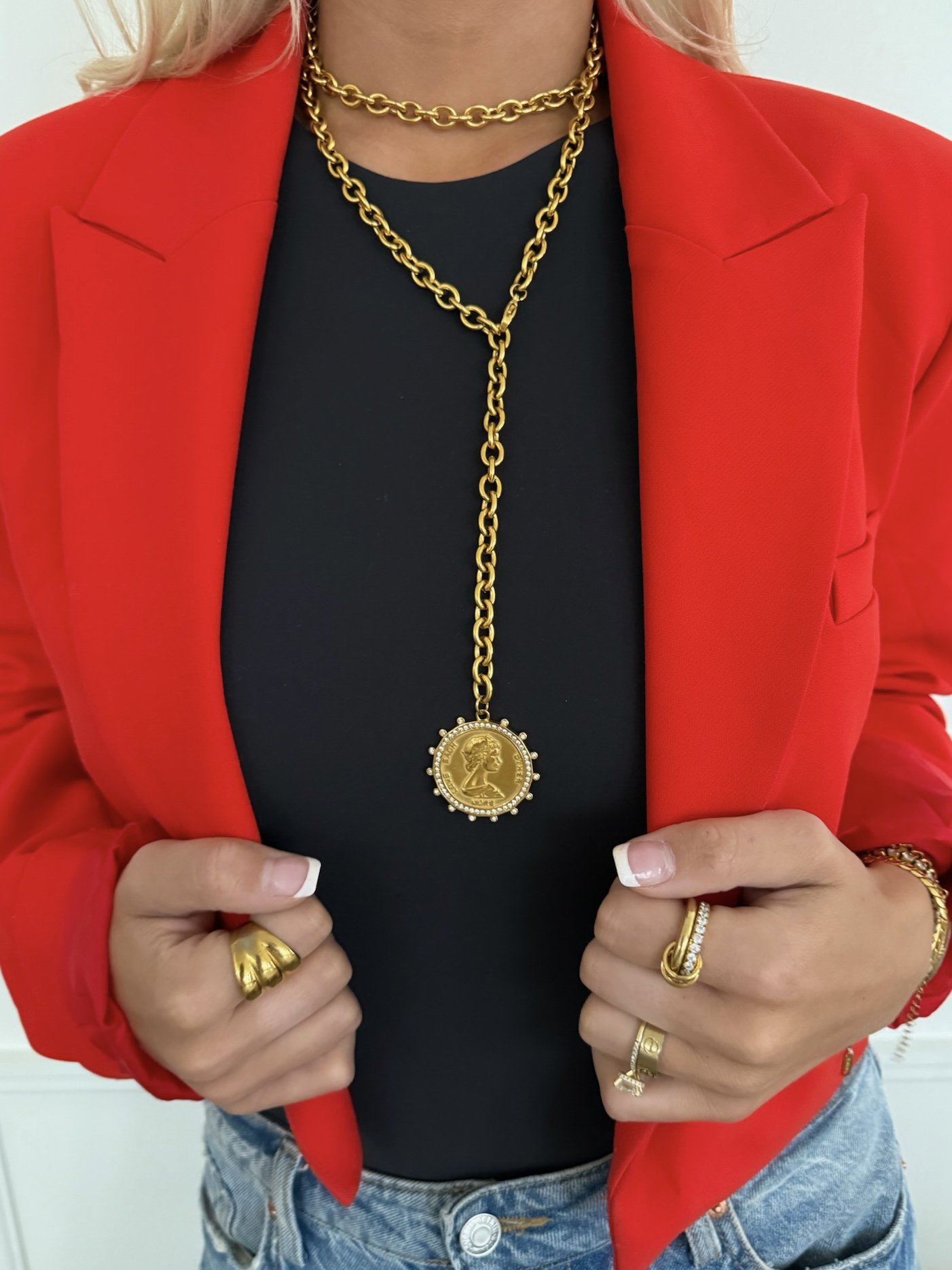 ChanSutt Pearl XL COIN NECKLACE