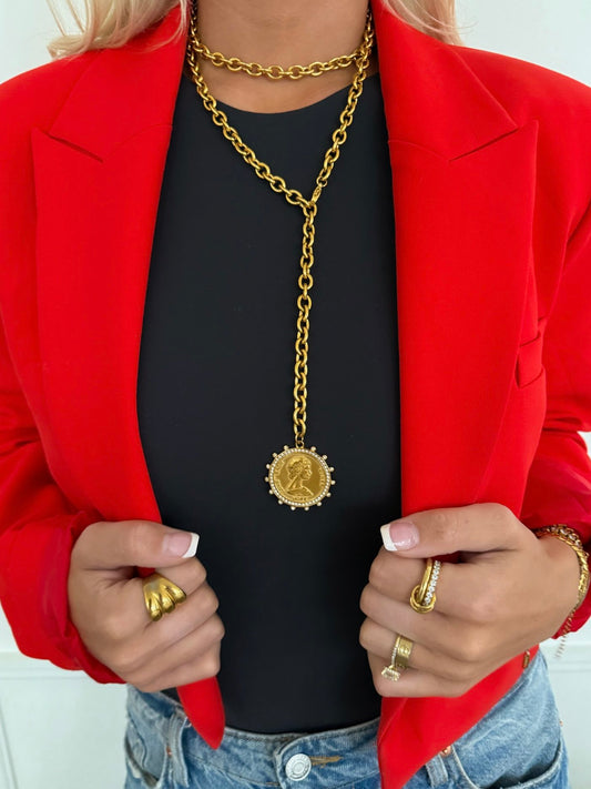 ChanSutt Pearl XL COIN NECKLACE